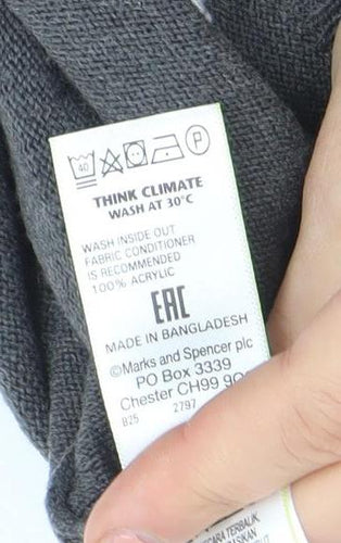 Marks and Spencer Women’s Dark Grey Sequin Button Cardigan Size 18