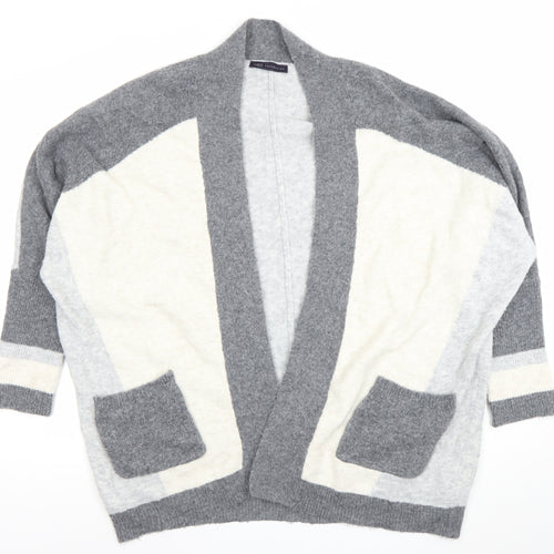 Marks and Spencer Women’s Grey Knit Open Cardigan L Relaxed Fit