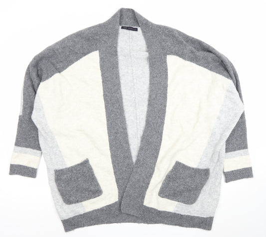 Marks and Spencer Women’s Grey Knit Open Cardigan L Relaxed Fit