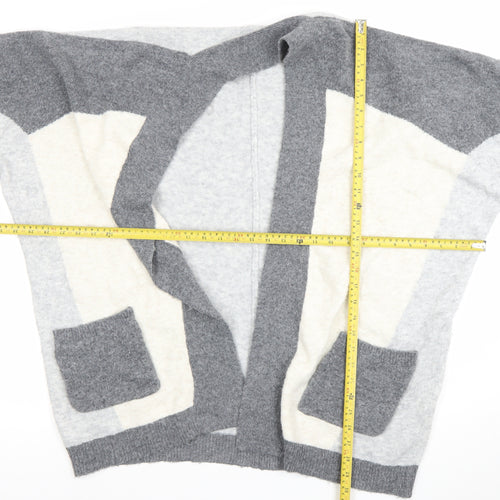 Marks and Spencer Women’s Grey Knit Open Cardigan L Relaxed Fit
