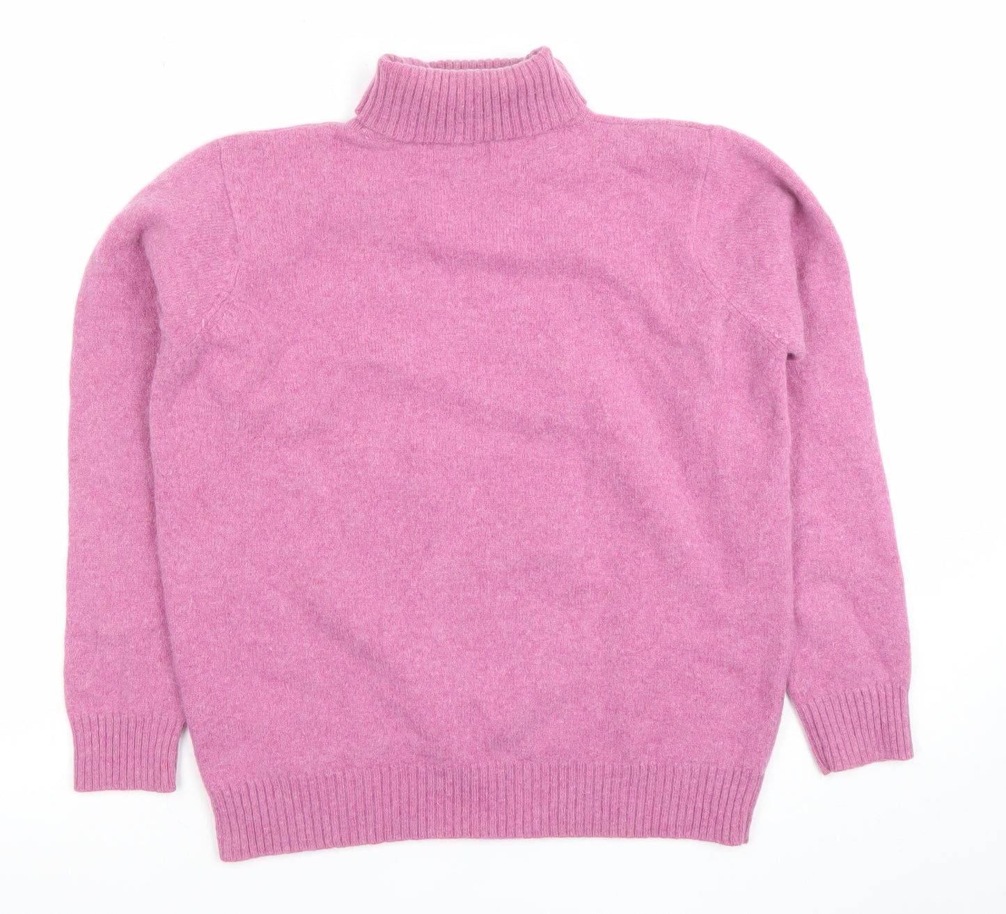 EWM Womens Pink Roll Neck Lambswool Angora Jumper L 18-20