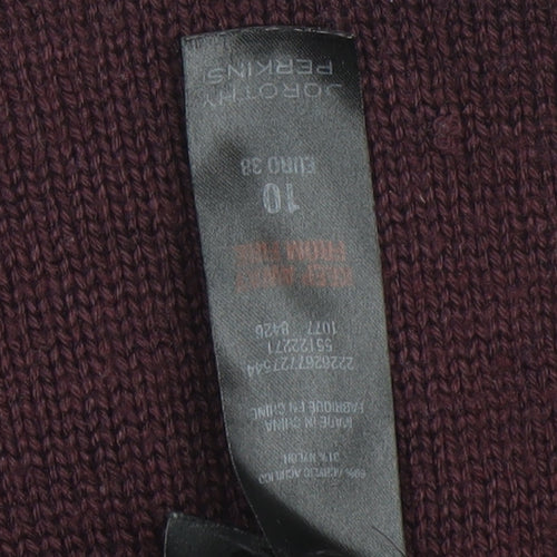 Dorothy Perkins Women’s Purple Black Crew Neck Long Sleeve Pullover Jumper Size 10