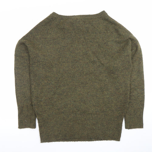 Introspect London Women’s Green Wool Blend Jumper Size M Relaxed Fit