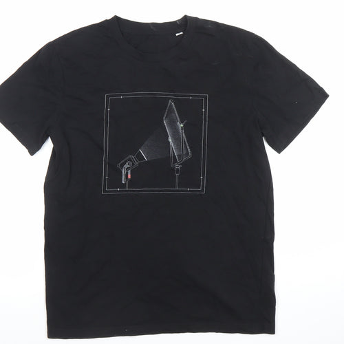 Stanley/Stella Men's Black Graphic Organic Cotton T-Shirt Size S