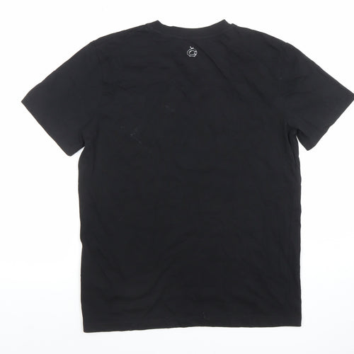 Stanley/Stella Men's Black Graphic Organic Cotton T-Shirt Size S