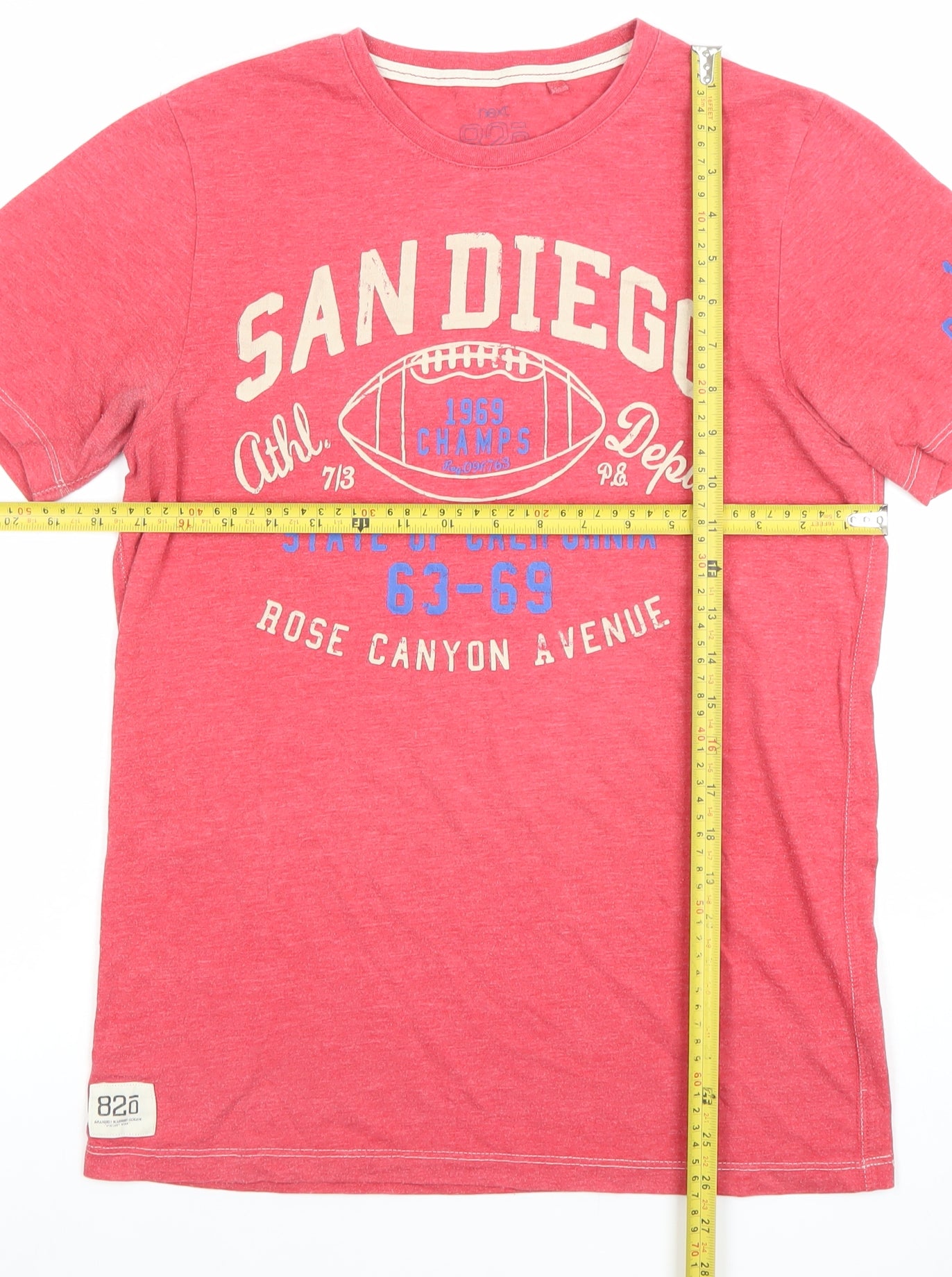 Next Men's Red San Diego Graphic T-Shirt Small Short Sleeve