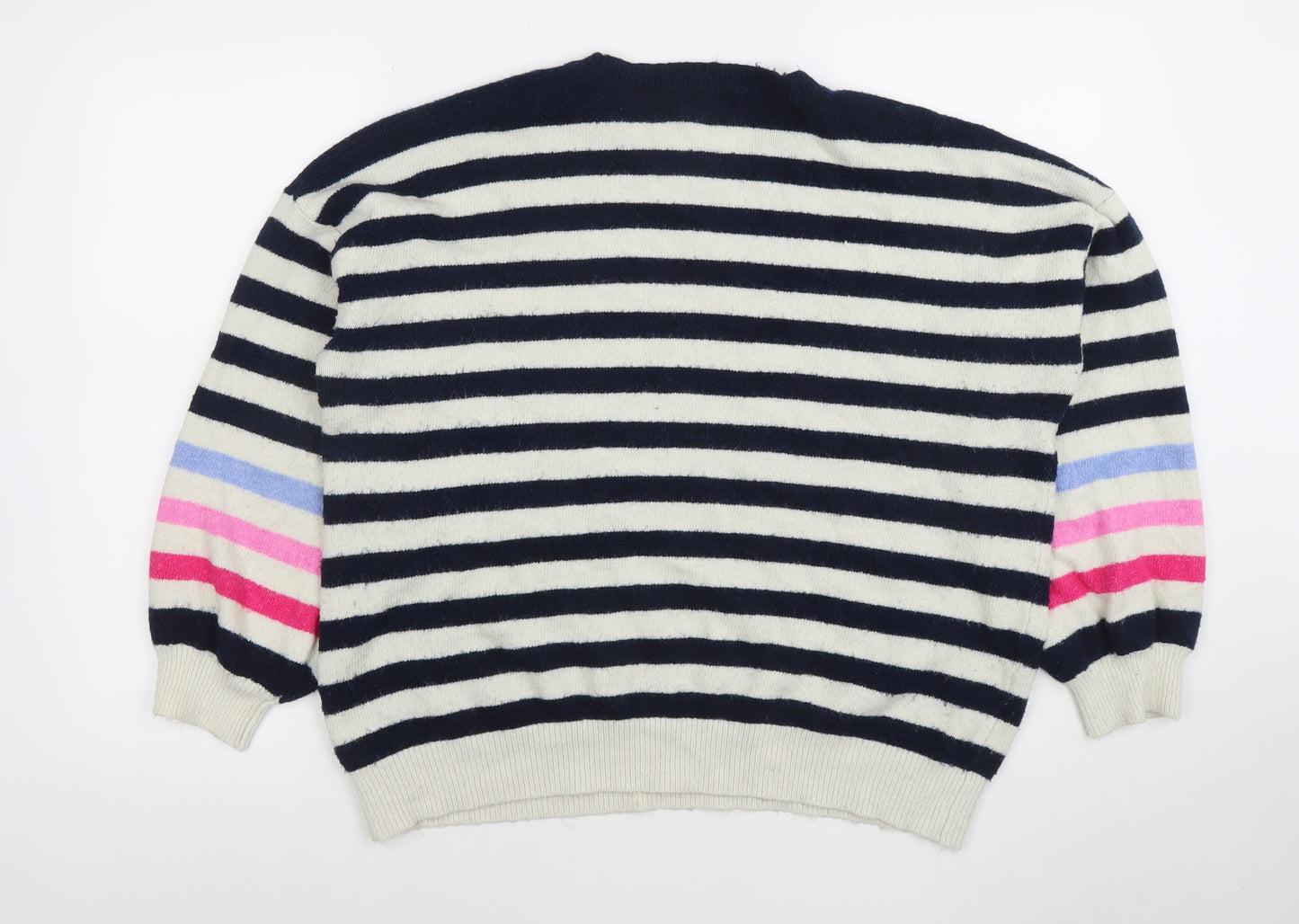 F&F Women’s Multicoloured Striped Star Pullover Jumper XL