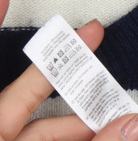 F&F Women’s Multicoloured Striped Star Pullover Jumper XL