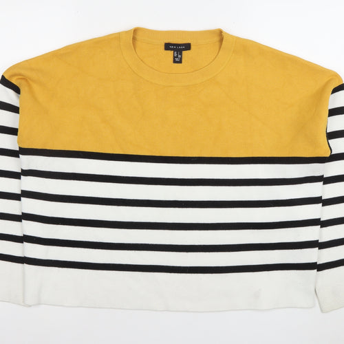 New Look Women’s Multicoloured Striped Crew Neck Jumper Size L