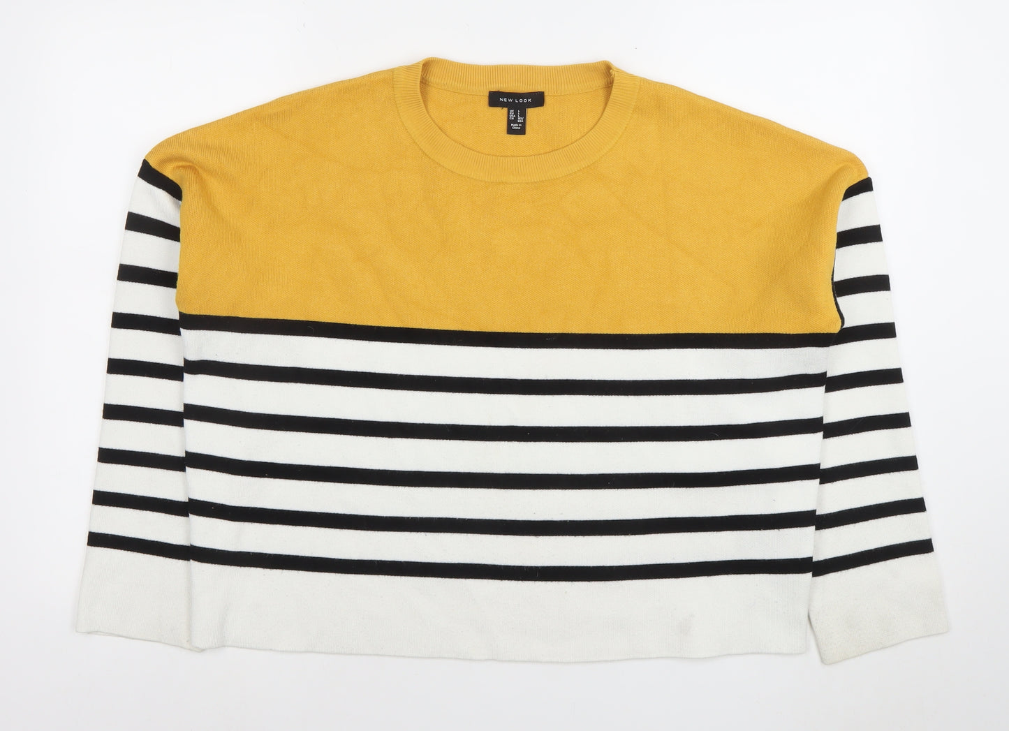 New Look Women’s Multicoloured Striped Crew Neck Jumper Size L