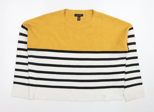 New Look Women’s Multicoloured Striped Crew Neck Jumper Size L