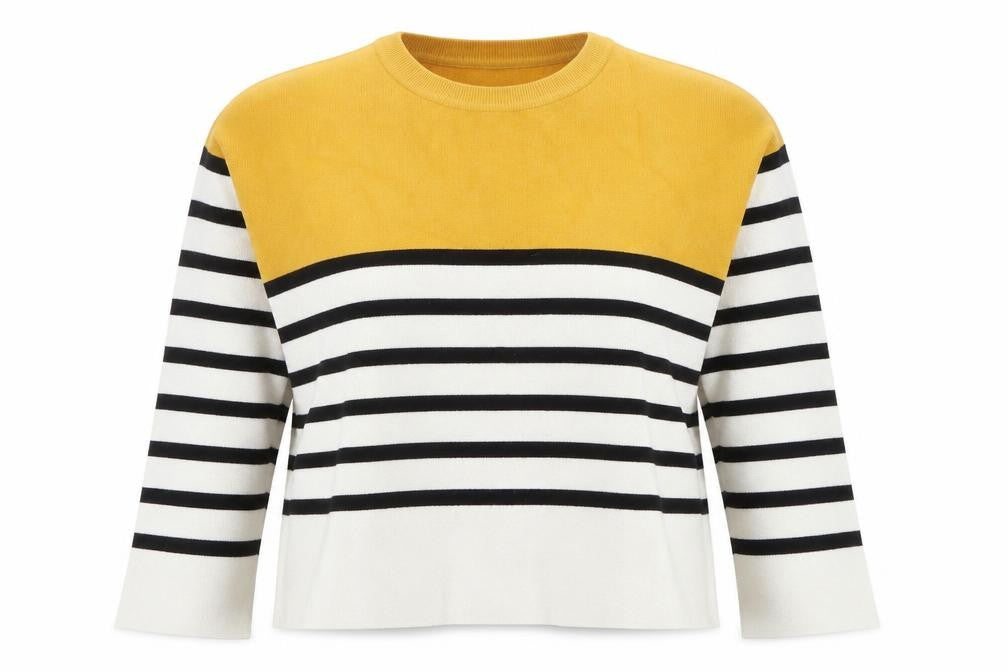 New Look Women’s Multicoloured Striped Crew Neck Jumper Size L