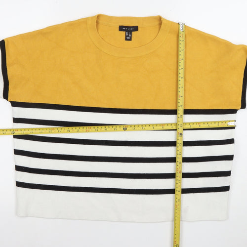 New Look Women’s Multicoloured Striped Crew Neck Jumper Size L