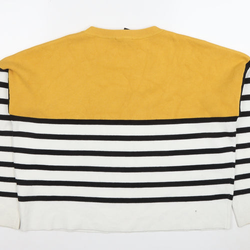 New Look Women’s Multicoloured Striped Crew Neck Jumper Size L