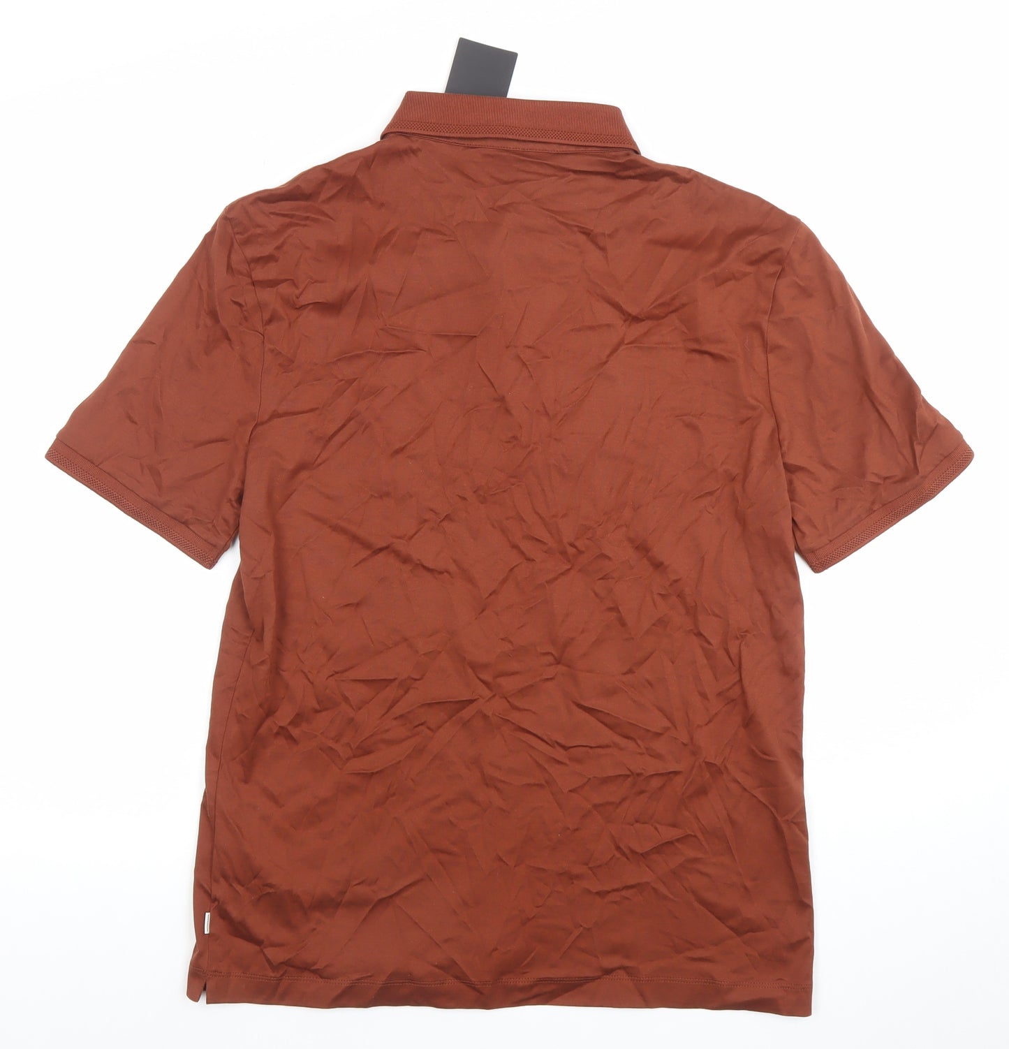 Marks and Spencer Autograph Men's Brown Supima Cotton Polo Shirt M