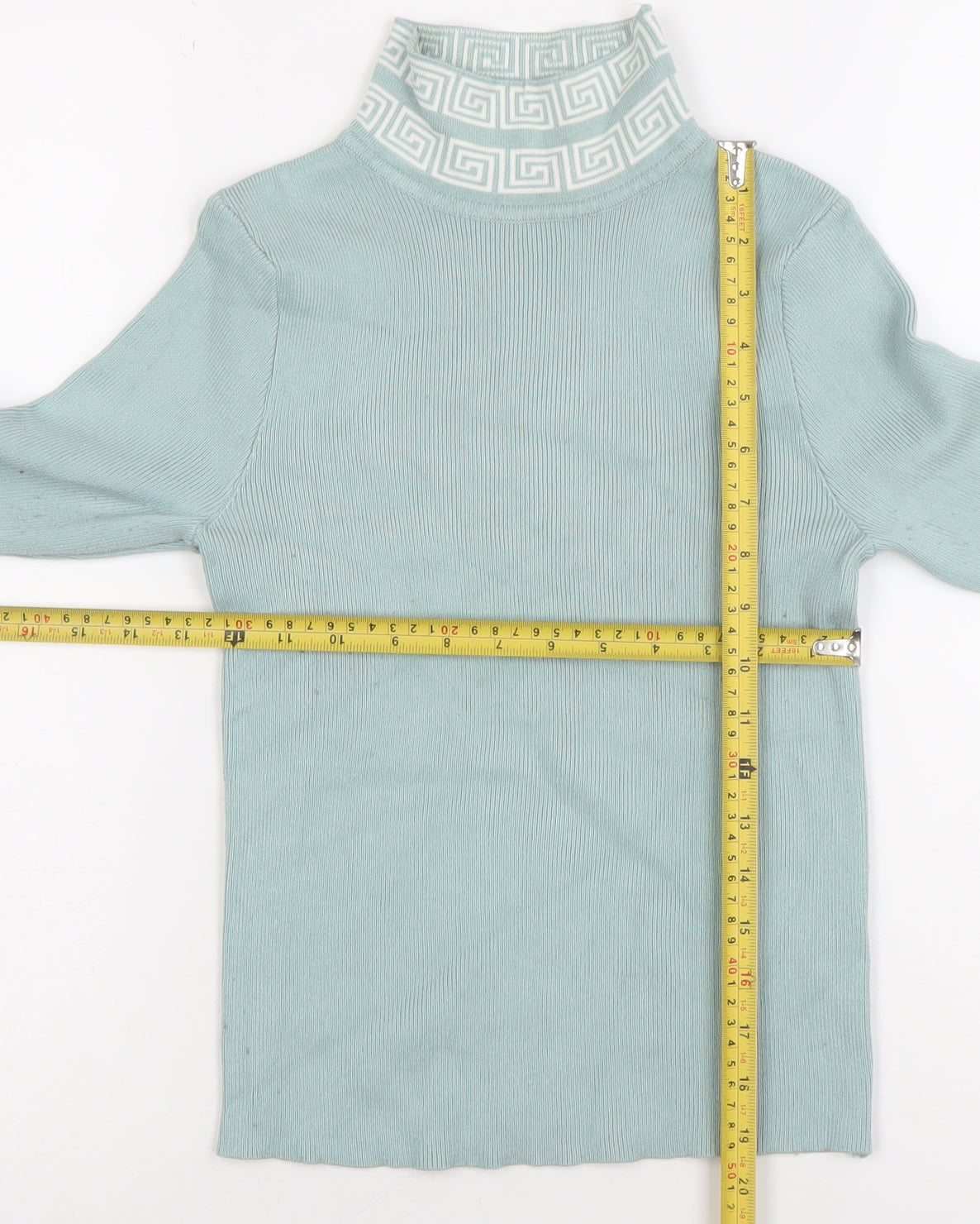 You & Me Paris Womens Blue Roll Neck Knit Jumper Size S