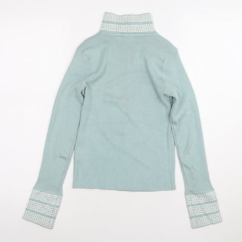 You & Me Paris Womens Blue Roll Neck Knit Jumper Size S