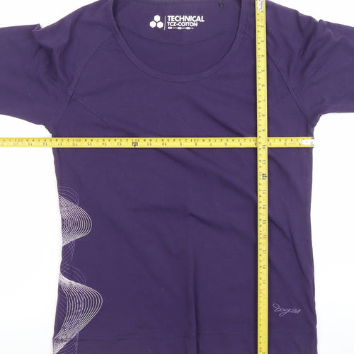 Tog 24 Womens Purple Technical Cotton 3/4 Sleeve T-Shirt Size 12