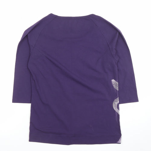 Tog 24 Womens Purple Technical Cotton 3/4 Sleeve T-Shirt Size 12