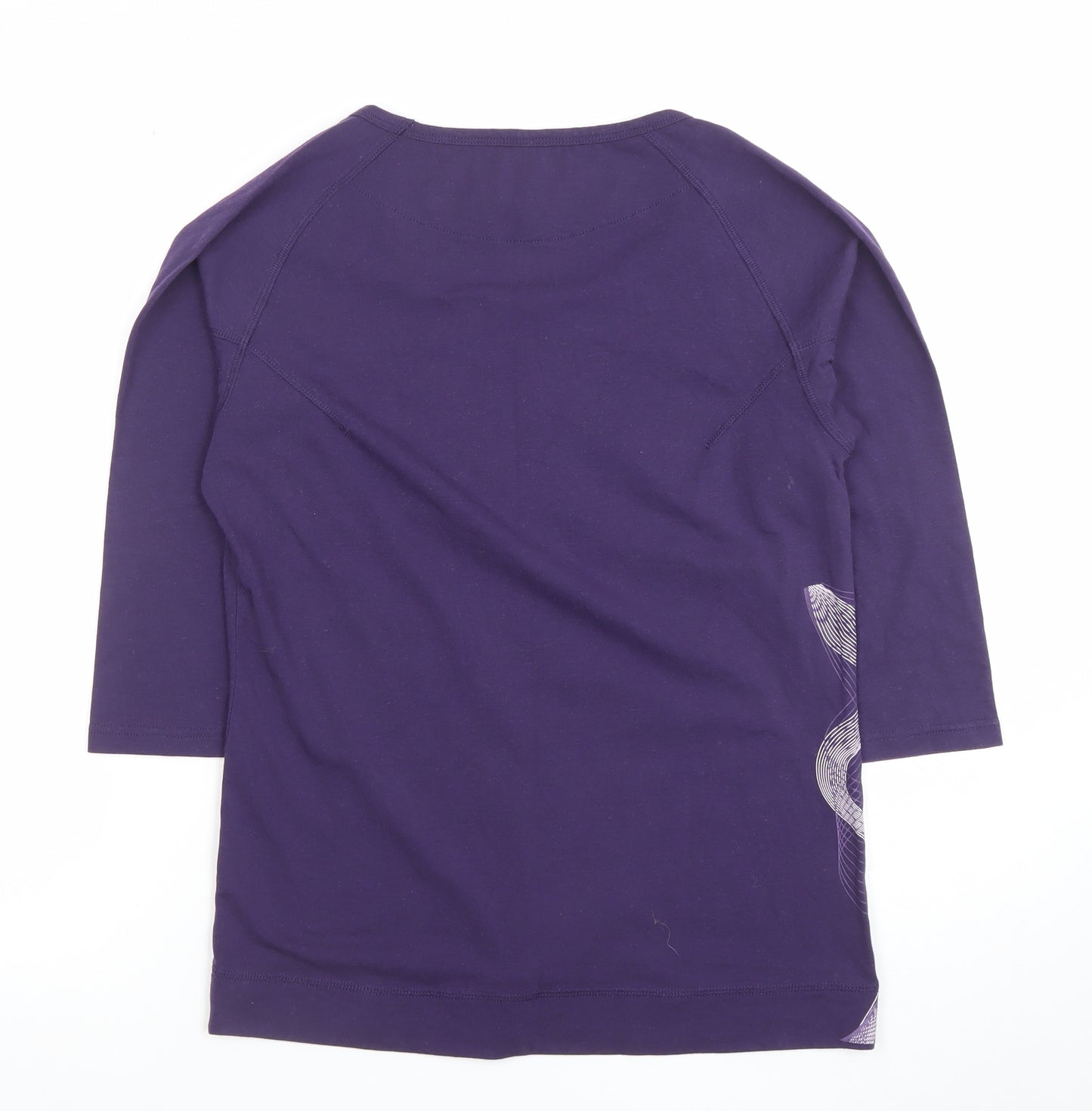 Tog 24 Womens Purple Technical Cotton 3/4 Sleeve T-Shirt Size 12