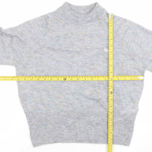 Jack Wills Women’s Grey Wool Mock Neck Long Sleeve Jumper Size 10