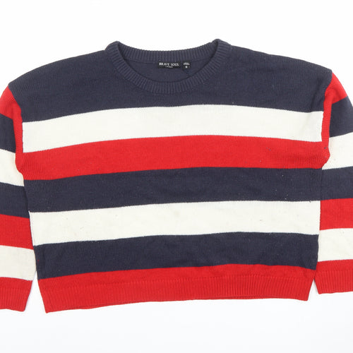 Brave Soul Women's Multicoloured Striped Crew Neck Jumper Size 16