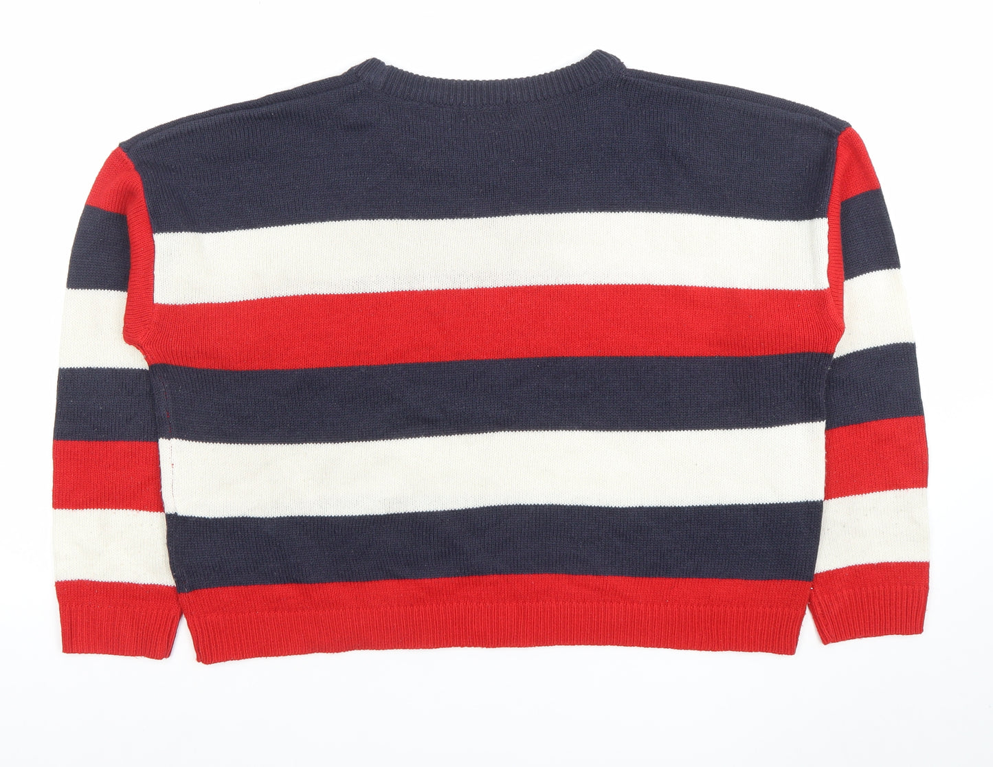 Brave Soul Women's Multicoloured Striped Crew Neck Jumper Size 16