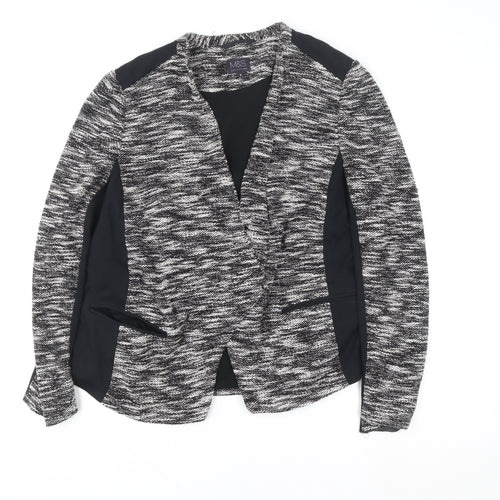 Marks and Spencer Women Black Size 16 Open Knit Long Sleeve Cardigan