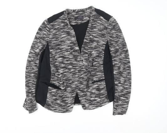 Marks and Spencer Women Black Size 16 Open Knit Long Sleeve Cardigan