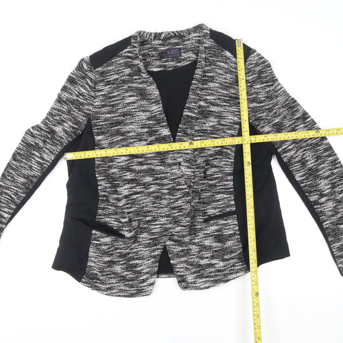Marks and Spencer Women Black Size 16 Open Knit Long Sleeve Cardigan