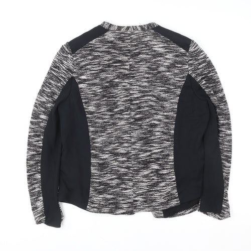 Marks and Spencer Women Black Size 16 Open Knit Long Sleeve Cardigan