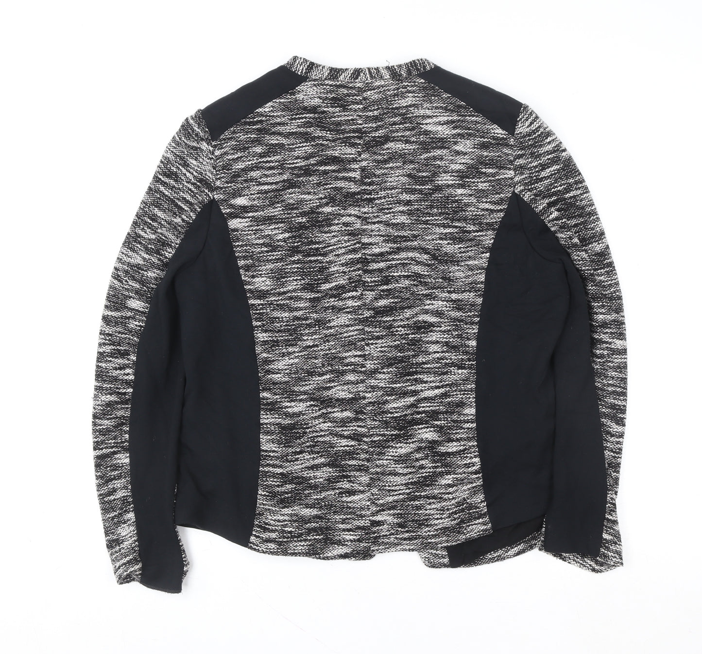 Marks and Spencer Women Black Size 16 Open Knit Long Sleeve Cardigan