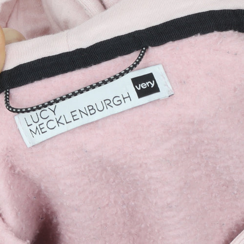Lucy Mecklenburgh Very Womens Pink 1/2 Zip Hoodie Size M