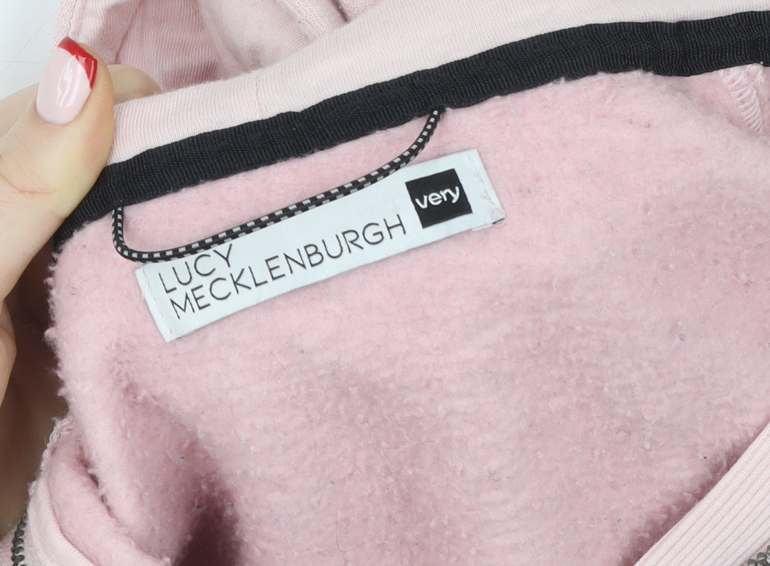 Lucy Mecklenburgh Very Womens Pink 1/2 Zip Hoodie Size M