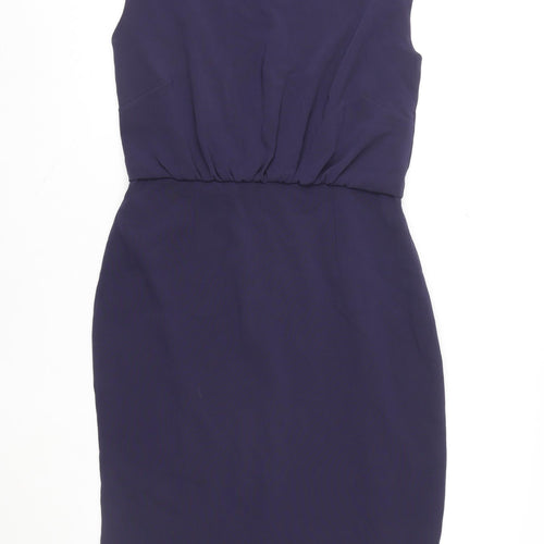 fee G Women Purple Sheath Sleeveless Knee Length Formal Dress Size 14