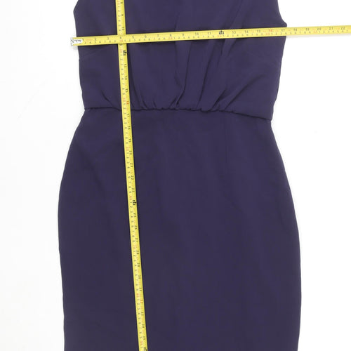 fee G Women Purple Sheath Sleeveless Knee Length Formal Dress Size 14