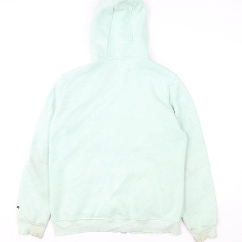 Tommy Hilfiger Womens Green 2XL Hooded Quilted Zip Jacket