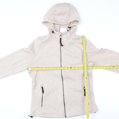 TOG24 Women's Beige Full Zip Hooded Fleece Jacket Size 8