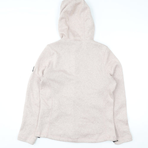 TOG24 Women's Beige Full Zip Hooded Fleece Jacket Size 8