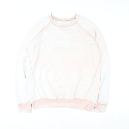 Next Women Pink White San Francisco Pullover Sweatshirt Size 8
