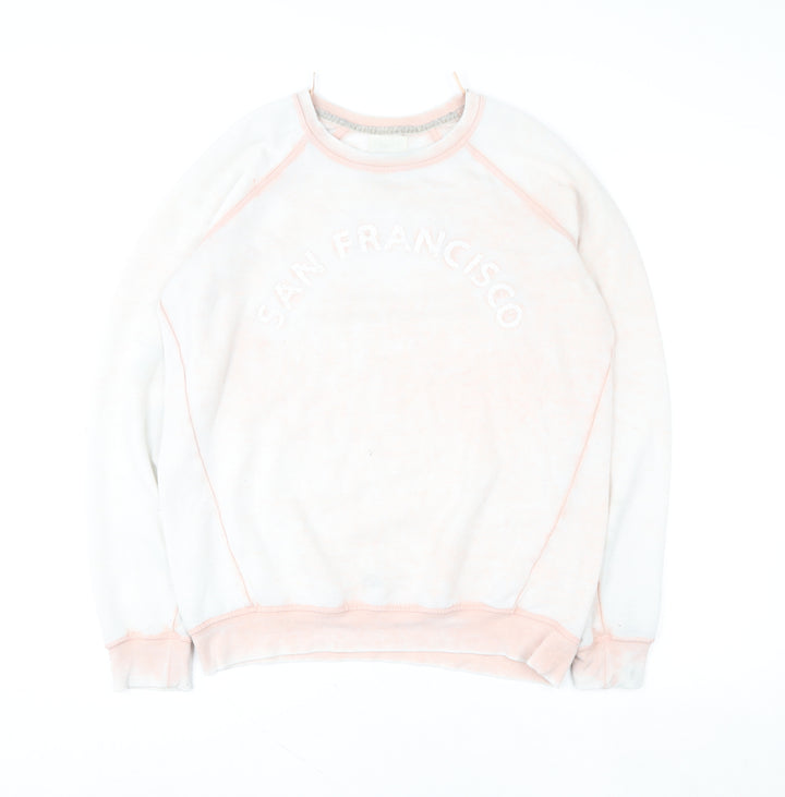 Next Women Pink White San Francisco Pullover Sweatshirt Size 8