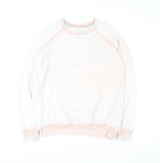 Next Women Pink White San Francisco Pullover Sweatshirt Size 8