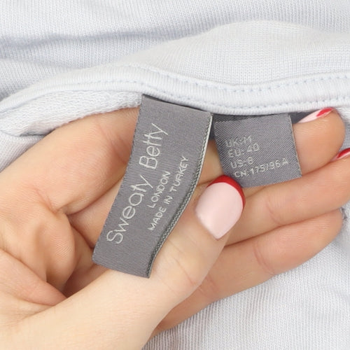 Sweaty Betty Women Light Blue Crew Neck Long Sleeve Pullover Sweatshirt Size L