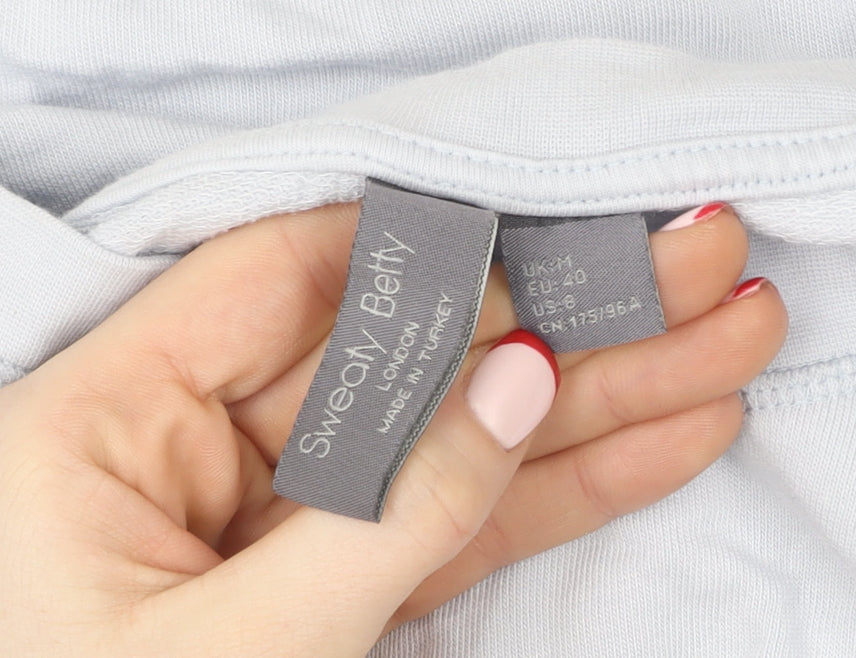 Sweaty Betty Women Light Blue Crew Neck Long Sleeve Pullover Sweatshirt Size L