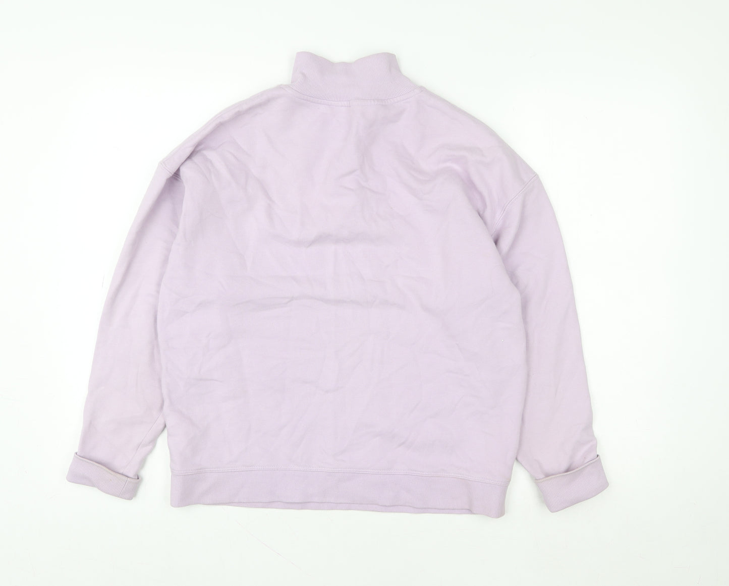 Marks and Spencer Women Lilac 1/2 Zip Sweatshirt Size M Relaxed Fit