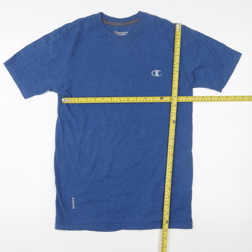 Champion Men’s Blue Vapor Cotton Regular Fit Crew Neck T-Shirt Size S