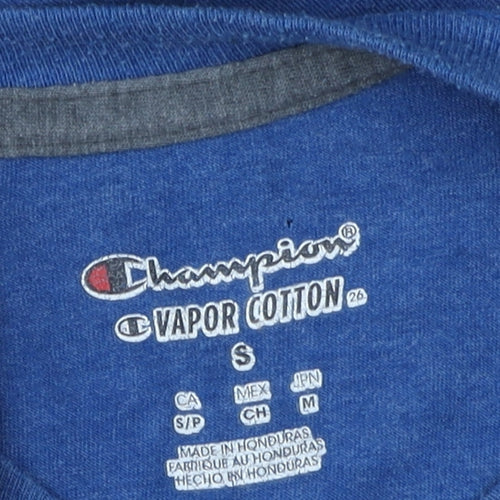 Champion Men’s Blue Vapor Cotton Regular Fit Crew Neck T-Shirt Size S