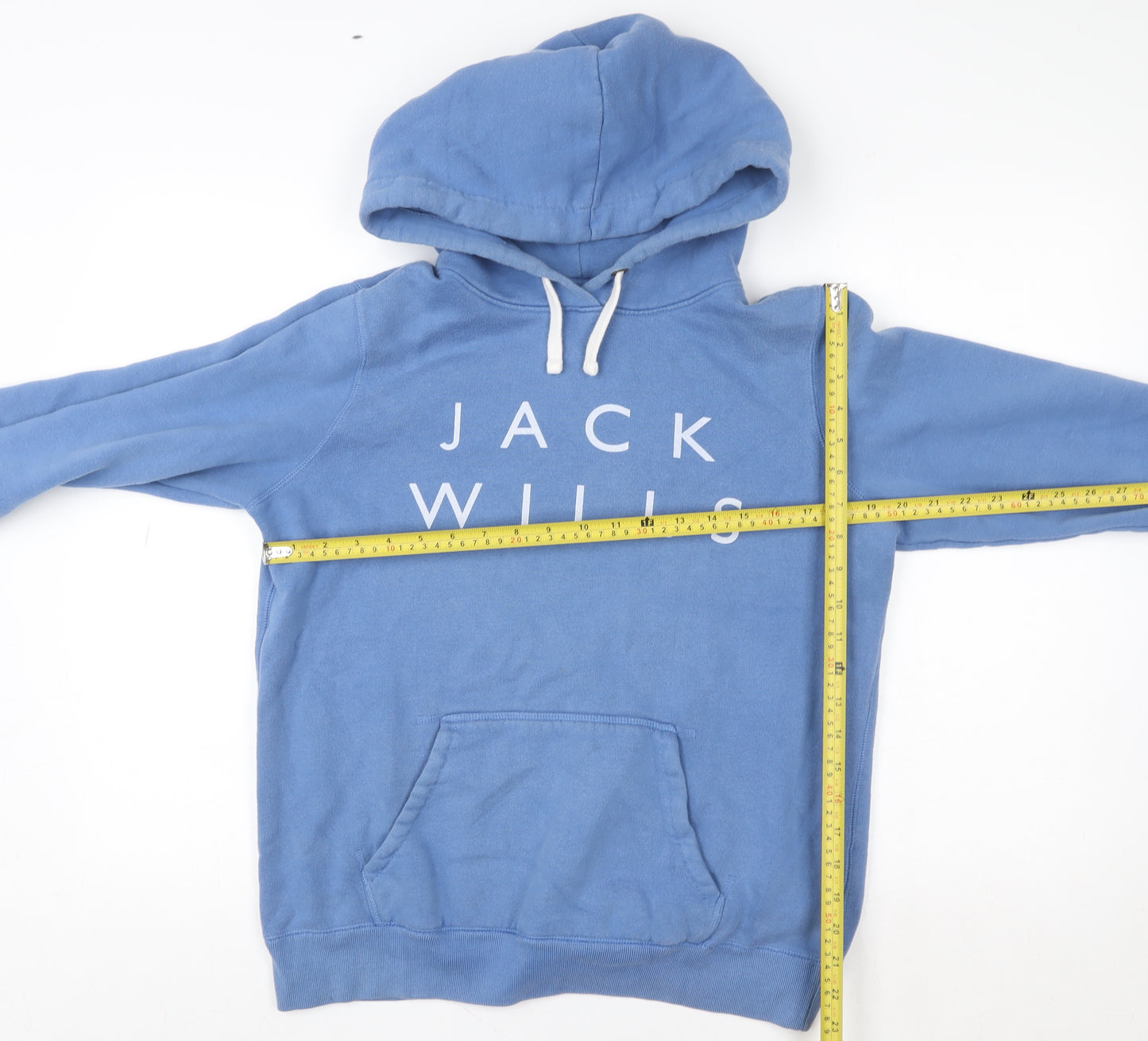 Jack Wills Women's Blue Pullover Hoodie Size 14 Cotton Blend
