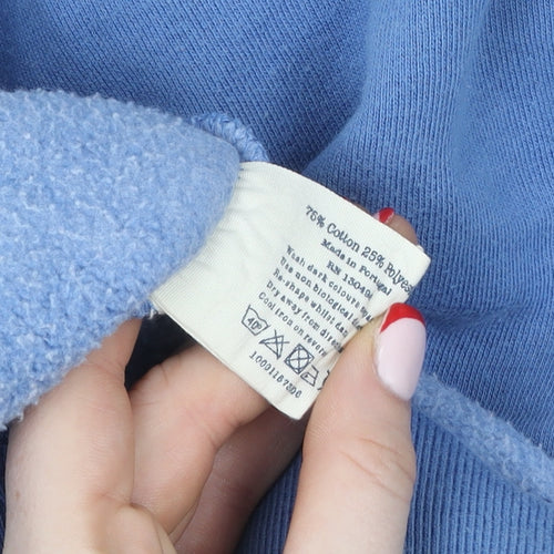 Jack Wills Women's Blue Pullover Hoodie Size 14 Cotton Blend