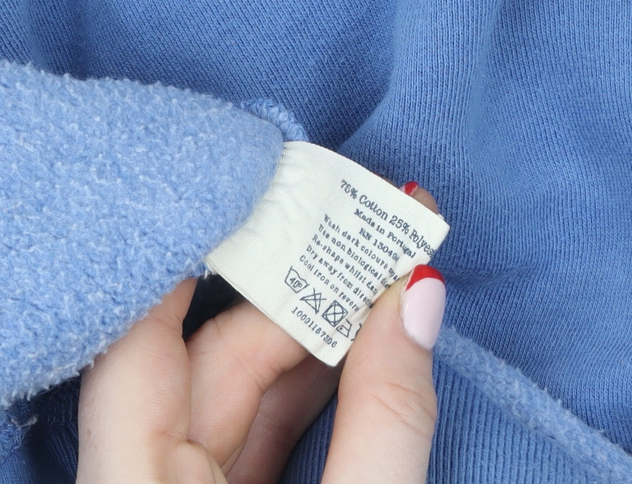 Jack Wills Women's Blue Pullover Hoodie Size 14 Cotton Blend